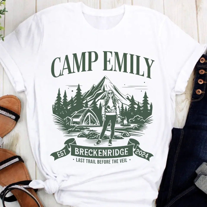 Personalized Camping Vintage T-shirt - Upload Photo - Gift Idea For Camping Lover