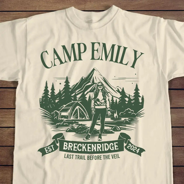 Personalized Camping Vintage T-shirt - Upload Photo - Gift Idea For Camping Lover