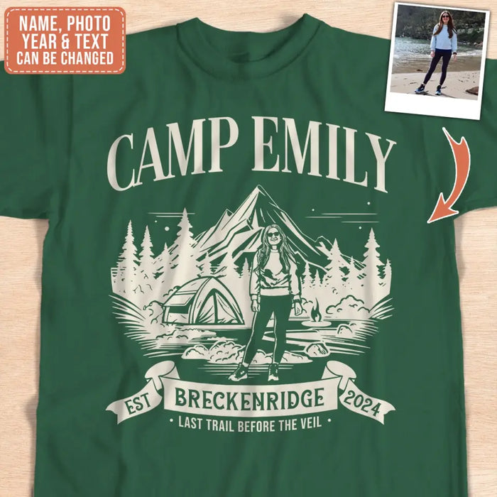 Personalized Camping Vintage T-shirt - Upload Photo - Gift Idea For Camping Lover