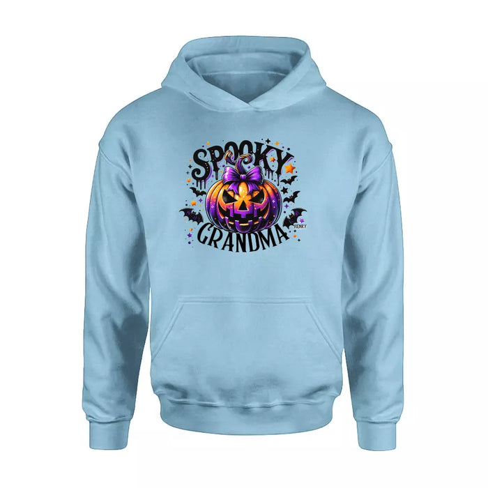 Personalized Grandma Spooky Pumpkin T-shirt/Long Sleeve/Sweatshirt/Hoodie - Halloween Gift Idea For Grandma/Mother - Up to 10 Kids