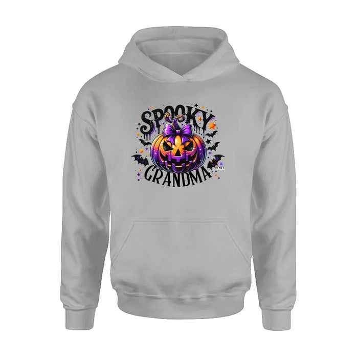Personalized Grandma Spooky Pumpkin T-shirt/Long Sleeve/Sweatshirt/Hoodie - Halloween Gift Idea For Grandma/Mother - Up to 10 Kids