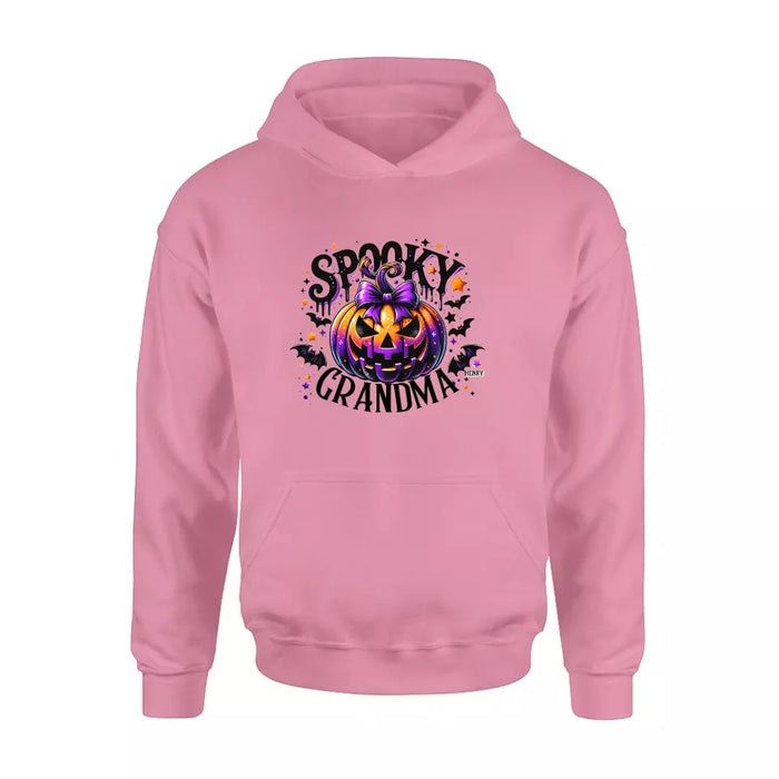 Personalized Grandma Spooky Pumpkin T-shirt/Long Sleeve/Sweatshirt/Hoodie - Halloween Gift Idea For Grandma/Mother - Up to 10 Kids