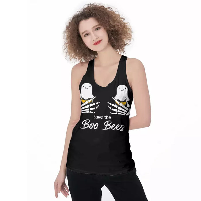Personalized Funny Save The Boo Bees AOP Tank Top - Gift Idea For Friend/Sister/Mother