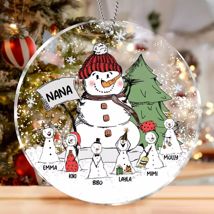 Personalized Grandma Acrylic Ornament - Up to 6 Kids - Christmas Gift Idea For Grandma/Mom
