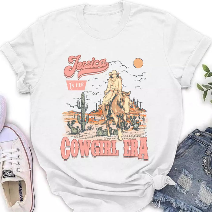 Personalized Cowgirl T-shirt - Upload Photo - Gift Idea To Girl Friend/Cowgirl