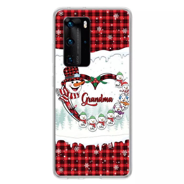 Personalized Christmas Grandma Children Phone Case - Gift For Grandma/Mom - Up to 8 Kids - Case For Xiaomi/Oppo/Huawei