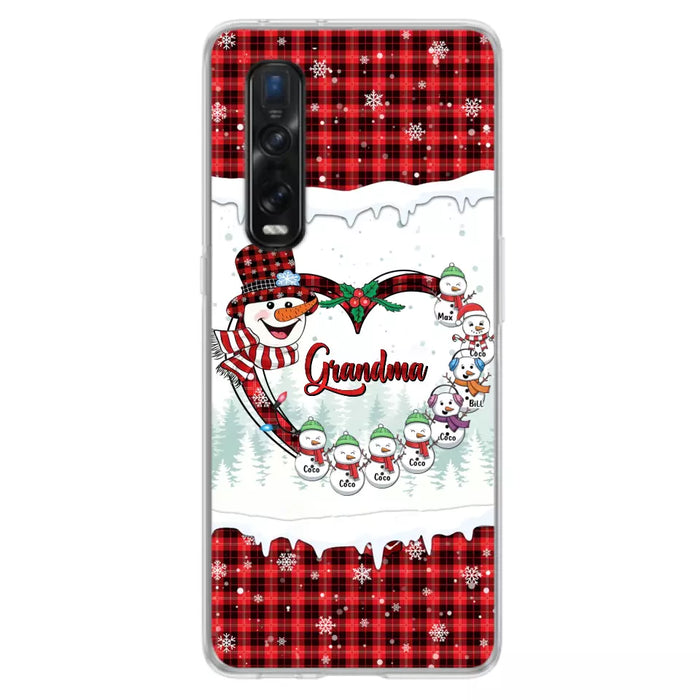 Personalized Christmas Grandma Children Phone Case - Gift For Grandma/Mom - Up to 8 Kids - Case For Xiaomi/Oppo/Huawei