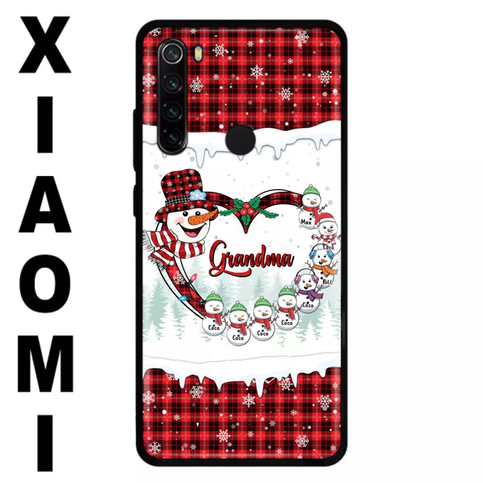 Personalized Christmas Grandma Children Phone Case - Gift For Grandma/Mom - Up to 8 Kids - Case For Xiaomi/Oppo/Huawei