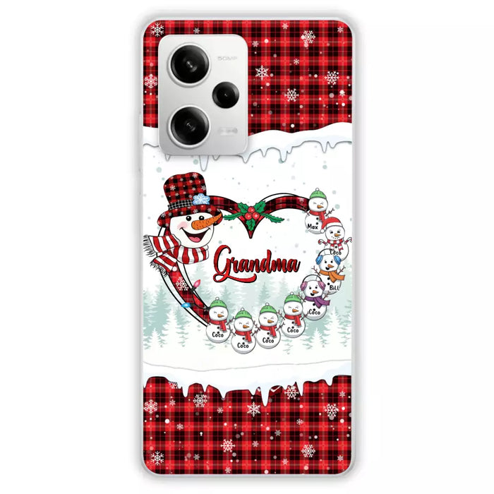 Personalized Christmas Grandma Children Phone Case - Gift For Grandma/Mom - Up to 8 Kids - Case For Xiaomi/Oppo/Huawei