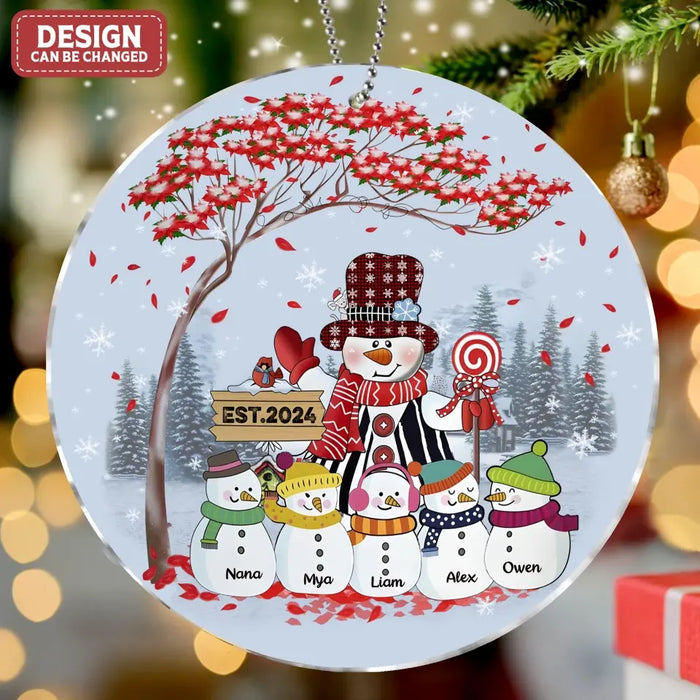 Personalized Grandma Acrylic Ornament - Up to 6 Kids - Christmas Gift Idea For Grandma