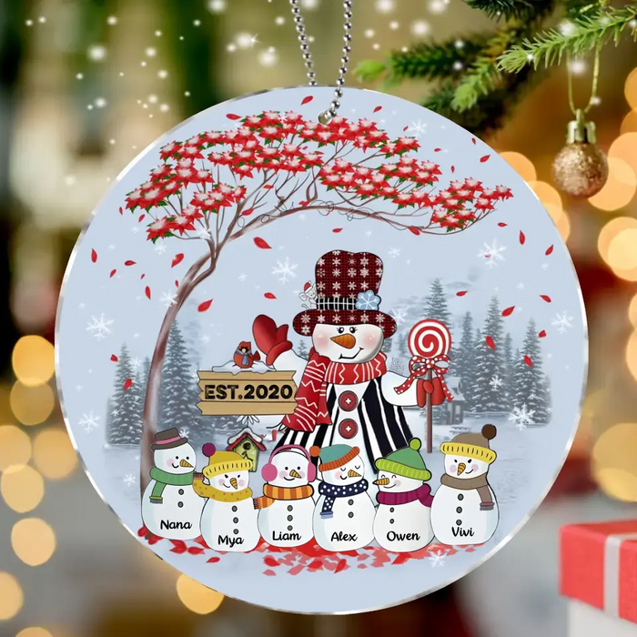 Personalized Grandma Acrylic Ornament - Up to 6 Kids - Christmas Gift Idea For Grandma