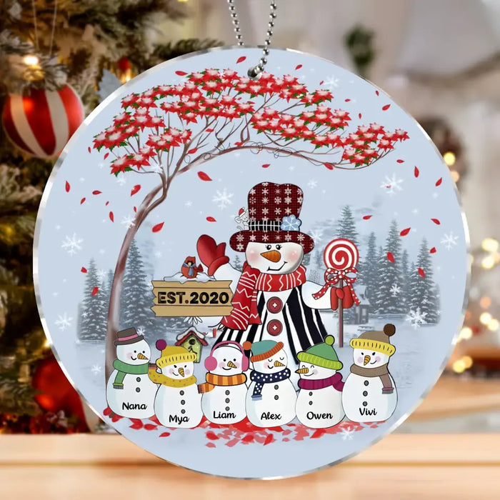 Personalized Grandma Acrylic Ornament - Up to 6 Kids - Christmas Gift Idea For Grandma