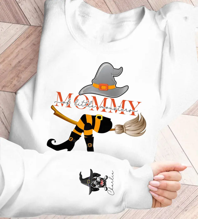 Personalized Mommy Of Little Monsters AOP Sweater - Up to 6 Dogs - Halloween Gift Idea For Dog Mom