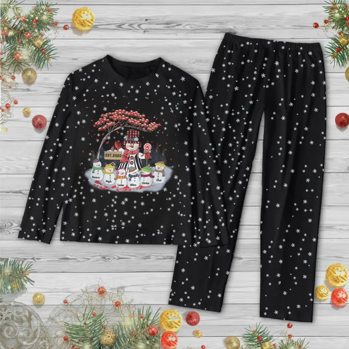 Personalized Grandma AOP Women's Pajamas - Christmas Gift Idea For Grandma/Mom - Up to 6 Kids