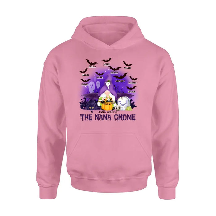 Personalized Nana Gnome T-shirt/Long Sleeve/Sweatshirt/Hoodie - Holliday Gift Idea For Grandma/Mother - Up to 10 Kids