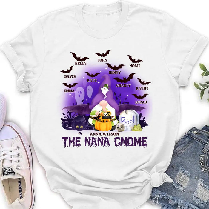 Personalized Nana Gnome T-shirt/Long Sleeve/Sweatshirt/Hoodie - Holliday Gift Idea For Grandma/Mother - Up to 10 Kids