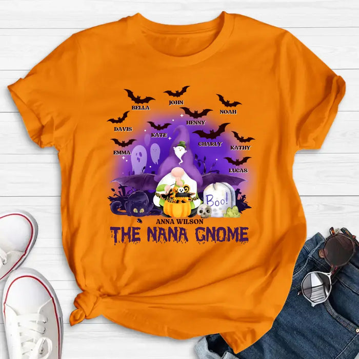 Personalized Nana Gnome T-shirt/Long Sleeve/Sweatshirt/Hoodie - Holliday Gift Idea For Grandma/Mother - Up to 10 Kids