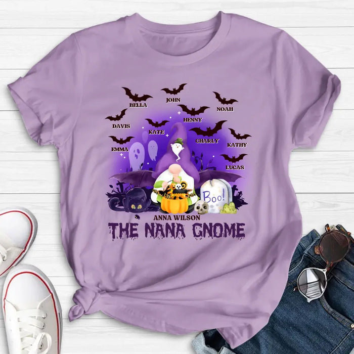 Personalized Nana Gnome T-shirt/Long Sleeve/Sweatshirt/Hoodie - Holliday Gift Idea For Grandma/Mother - Up to 10 Kids