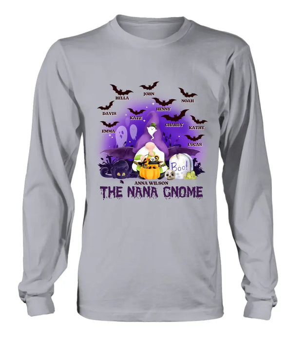 Personalized Nana Gnome T-shirt/Long Sleeve/Sweatshirt/Hoodie - Holliday Gift Idea For Grandma/Mother - Up to 10 Kids