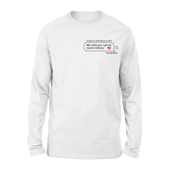 Personalized Memorial Chat Box Shirt/Hoodie - Memorial Gift Idea