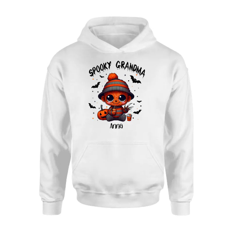Personalized Spooky Grandma T-shirt/Long Sleeve/Sweatshirt/Hoodie - Holliday Gift Idea For Grandma/Mother - Up to 6 Kids