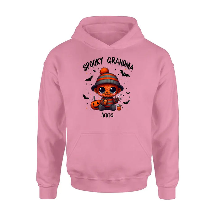 Personalized Spooky Grandma T-shirt/Long Sleeve/Sweatshirt/Hoodie - Holliday Gift Idea For Grandma/Mother - Up to 6 Kids