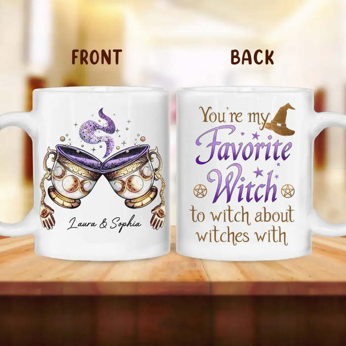 Personalized Best-Tea Coffee Mug - Gift Idea For Halloween/Witch/Besties - You're My Favorite Witch To Witch About Witches With