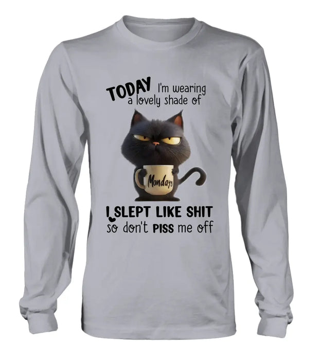 Personalized Grumpy Cat T-shirt/Long Sleeve/Sweatshirt/Hoodie - Gift Idea For Cat Lover/Mother/Friend - Today I'm Wearing A Lovely Shade Of