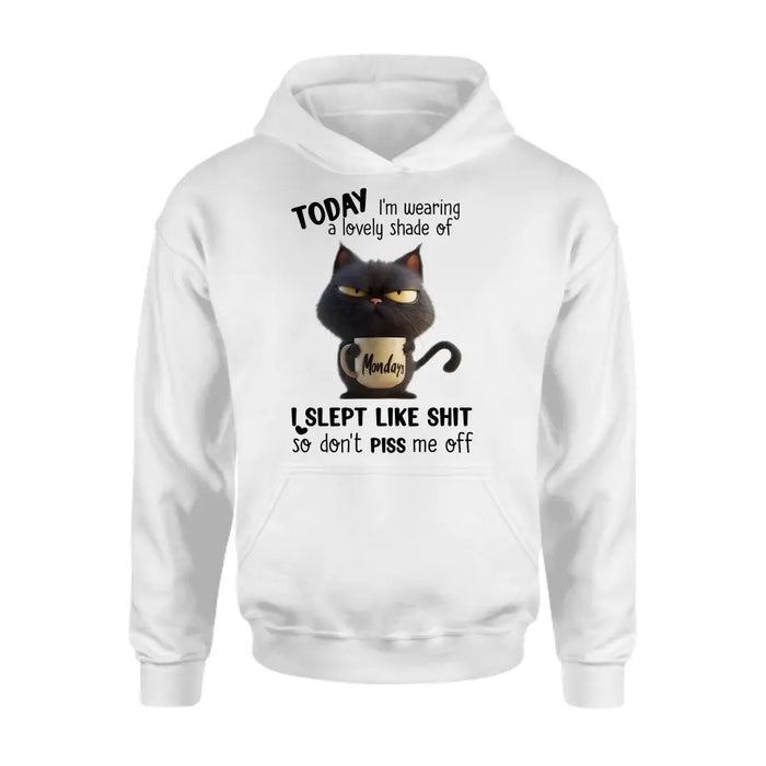 Personalized Grumpy Cat T-shirt/Long Sleeve/Sweatshirt/Hoodie - Gift Idea For Cat Lover/Mother/Friend - Today I'm Wearing A Lovely Shade Of