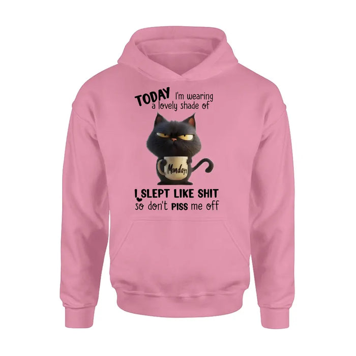 Personalized Grumpy Cat T-shirt/Long Sleeve/Sweatshirt/Hoodie - Gift Idea For Cat Lover/Mother/Friend - Today I'm Wearing A Lovely Shade Of