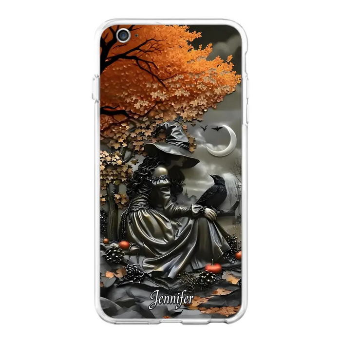 Personalized Witch Phone Case - Halloween/Birthday Gift Idea For Yourself, Women, Witch Lovers - Case For iPhone/Samsung