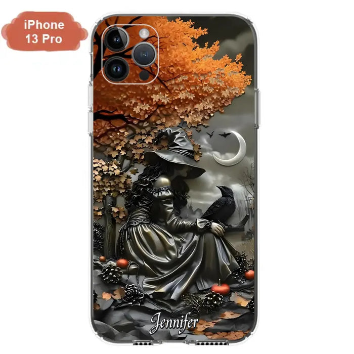 Personalized Witch Phone Case - Halloween/Birthday Gift Idea For Yourself, Women, Witch Lovers - Case For iPhone/Samsung