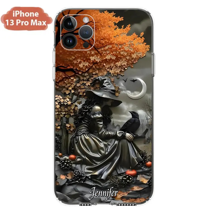 Personalized Witch Phone Case - Halloween/Birthday Gift Idea For Yourself, Women, Witch Lovers - Case For iPhone/Samsung