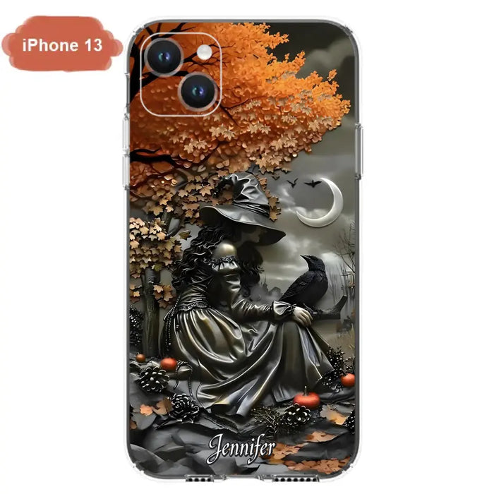Personalized Witch Phone Case - Halloween/Birthday Gift Idea For Yourself, Women, Witch Lovers - Case For iPhone/Samsung