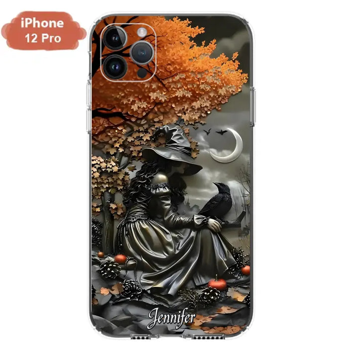 Personalized Witch Phone Case - Halloween/Birthday Gift Idea For Yourself, Women, Witch Lovers - Case For iPhone/Samsung