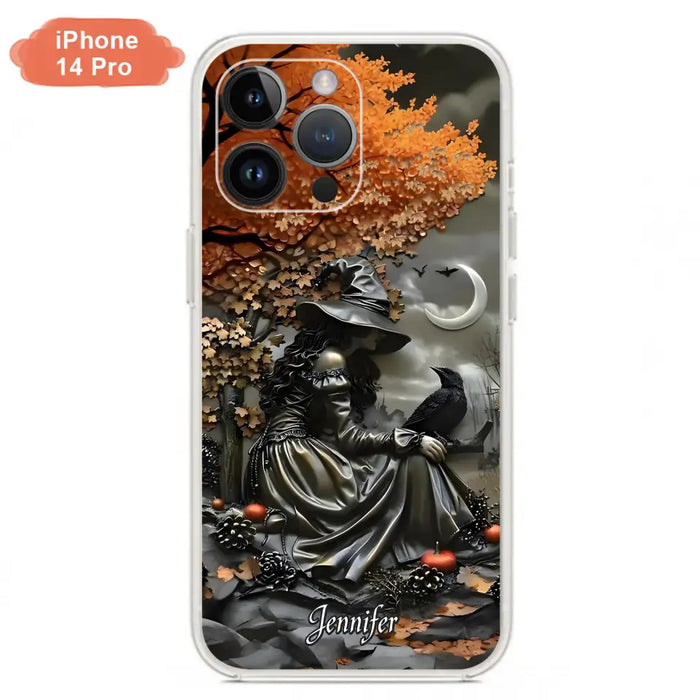 Personalized Witch Phone Case - Halloween/Birthday Gift Idea For Yourself, Women, Witch Lovers - Case For iPhone/Samsung