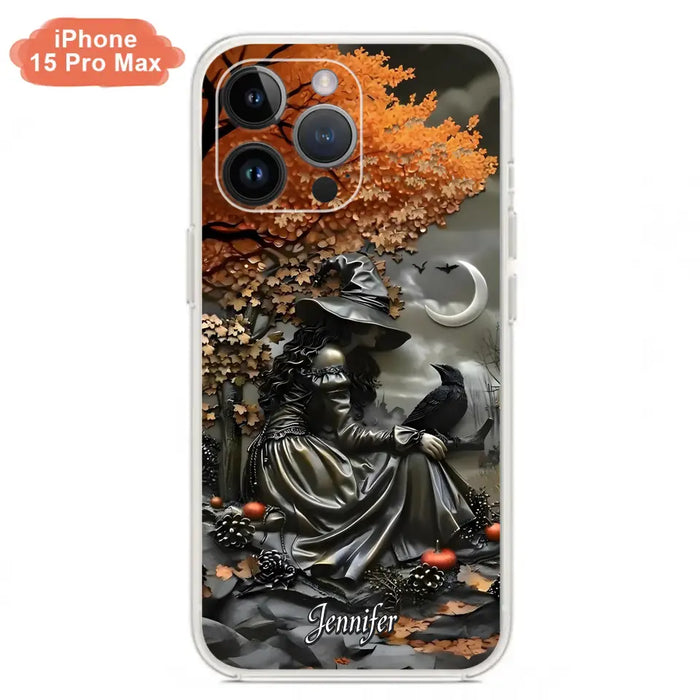 Personalized Witch Phone Case - Halloween/Birthday Gift Idea For Yourself, Women, Witch Lovers - Case For iPhone/Samsung