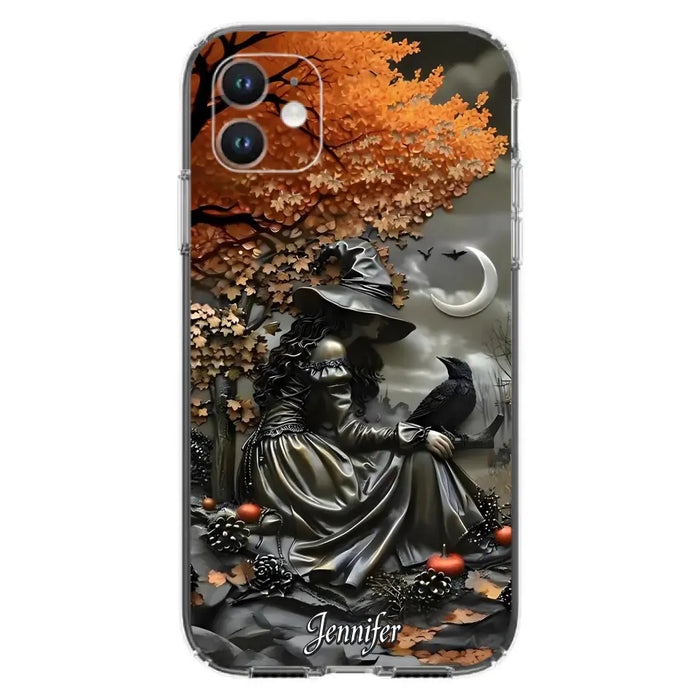 Personalized Witch Phone Case - Halloween/Birthday Gift Idea For Yourself, Women, Witch Lovers - Case For iPhone/Samsung