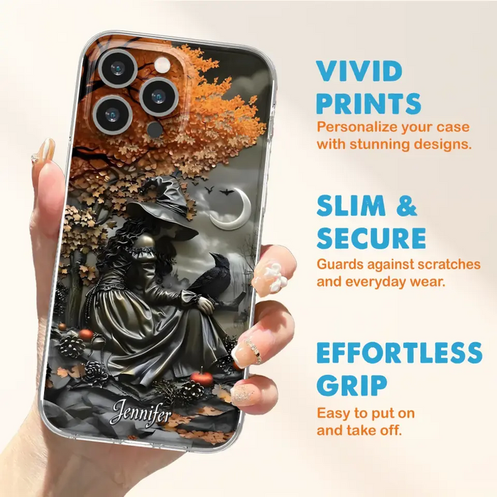Personalized Witch Phone Case - Halloween/Birthday Gift Idea For Yourself, Women, Witch Lovers - Case For iPhone/Samsung