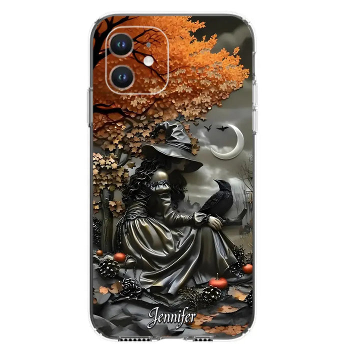 Personalized Witch Phone Case - Halloween/Birthday Gift Idea For Yourself, Women, Witch Lovers - Case For iPhone/Samsung