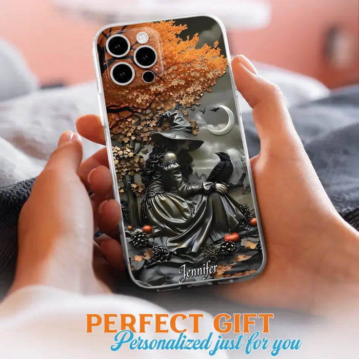 Personalized Witch Phone Case - Halloween/Birthday Gift Idea For Yourself, Women, Witch Lovers - Case For iPhone/Samsung