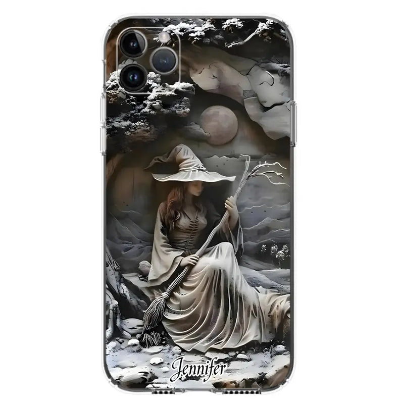 Custom Personalized Witch Phone Case - Halloween/ Birthday Gift Idea For Yourself, Witch Lovers - Case For iPhone/ Samsung