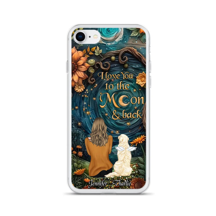 Personalized Galaxy Night Phone Case - Gift Idea For Pet Owner - Case For iPhone/Samsung - I Love You To The Moon & Back