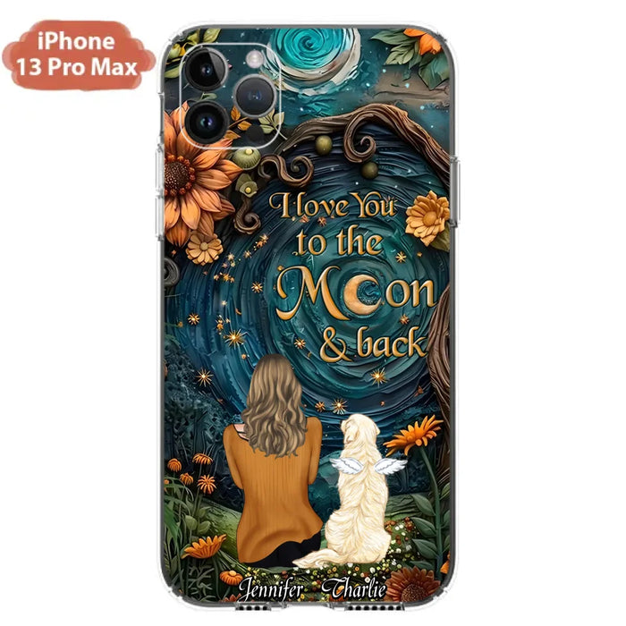 Personalized Galaxy Night Phone Case - Gift Idea For Pet Owner - Case For iPhone/Samsung - I Love You To The Moon & Back