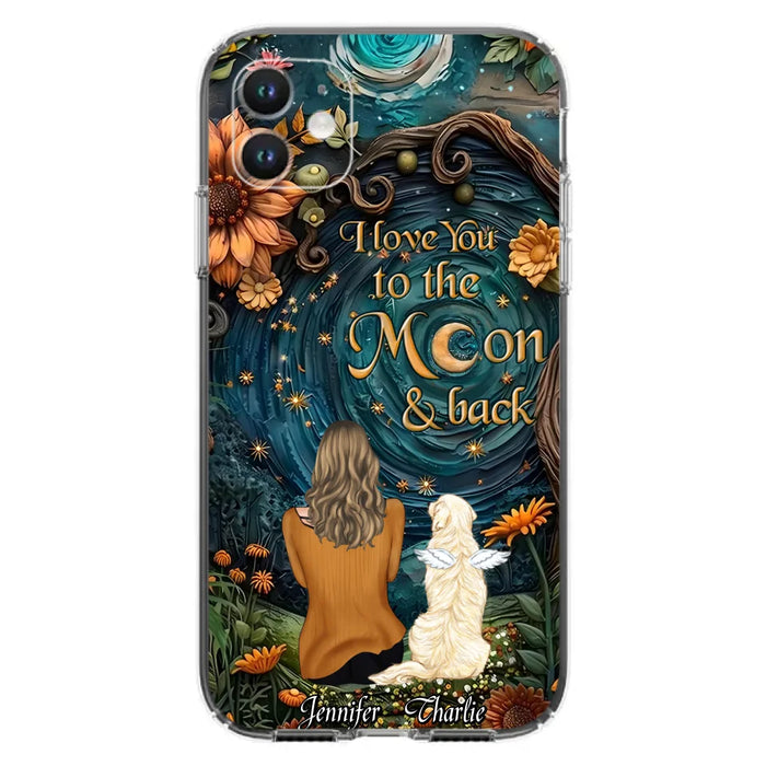 Personalized Galaxy Night Phone Case - Gift Idea For Pet Owner - Case For iPhone/Samsung - I Love You To The Moon & Back