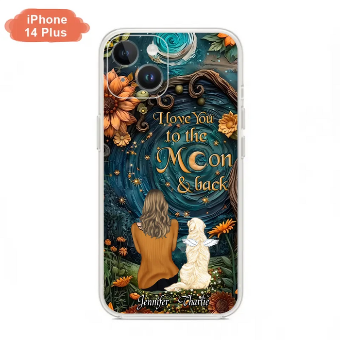Personalized Galaxy Night Phone Case - Gift Idea For Pet Owner - Case For iPhone/Samsung - I Love You To The Moon & Back