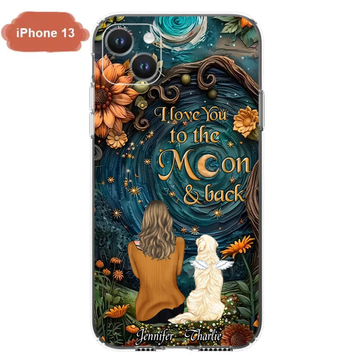 Personalized Galaxy Night Phone Case - Gift Idea For Pet Owner - Case For iPhone/Samsung - I Love You To The Moon & Back