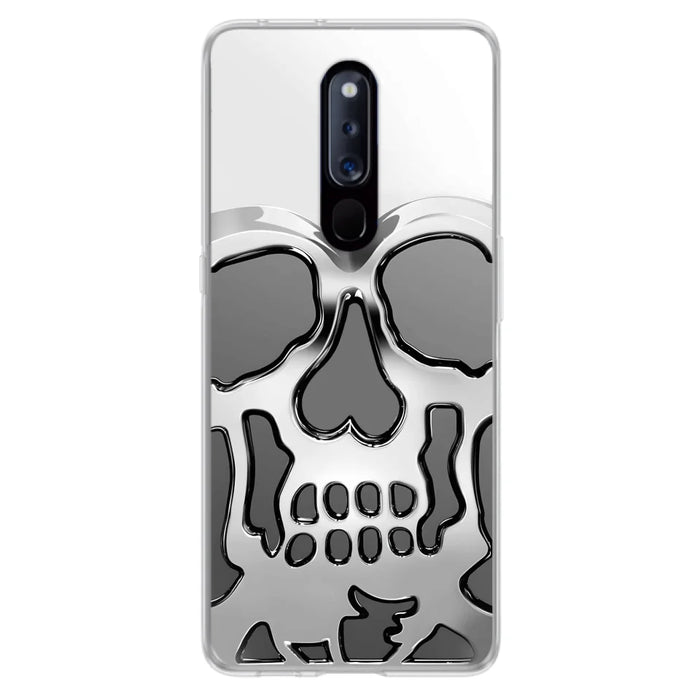 Custom Personalized Veteran Skull Metalic Phone Case - Gift Idea For Veteran - Case For Xiaomi/ Oppo/ Huawei