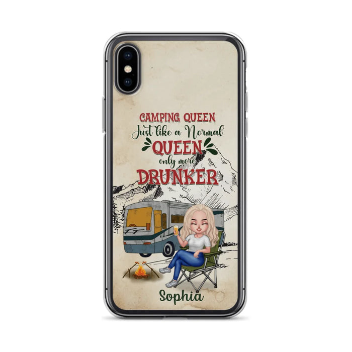 Custom Personalized Camping Queen Phone Case - Gift Idea For Camping Lovers - Camping Queen Classy Sassy And A Bit Smart Assy - Case For iPhone And Samsung