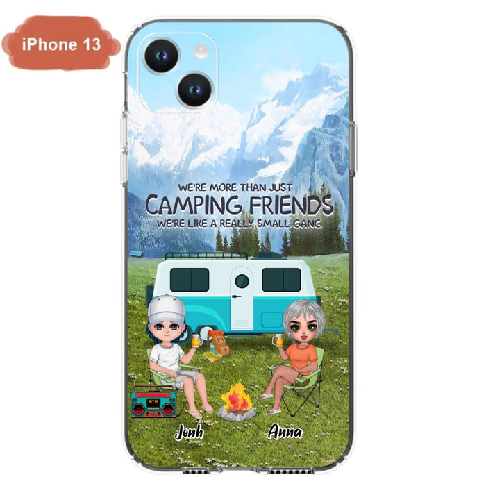 Custom Personalized Mountain Camping Friends Phone Case - Upto 8 People - Best Gift For Camping Lovers - Case For iPhone And Samsung